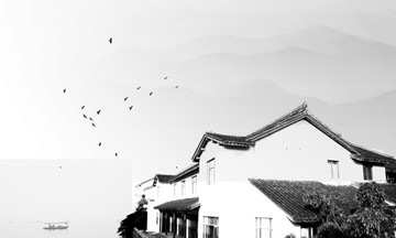 裝飾風(fēng)景畫 江南