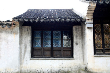 中式古典房屋木窗