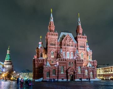 俄罗斯国家历史博物馆夜景