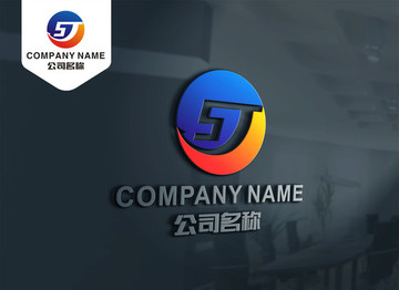 SJ字母LOGO设计 JS标志