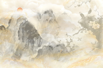 高端氣派寫意大理石 分圖層