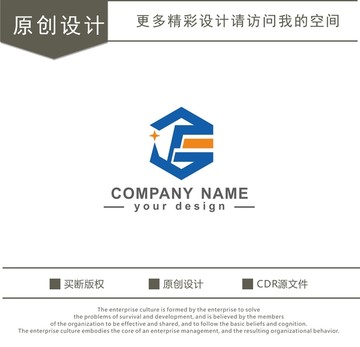 G E F 字母 logo