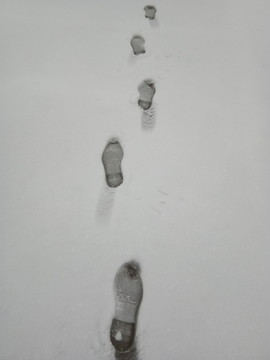 雪地里的脚印