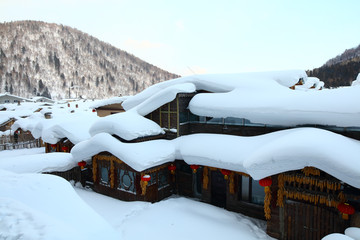 雪乡全景 中国雪乡 雪乡