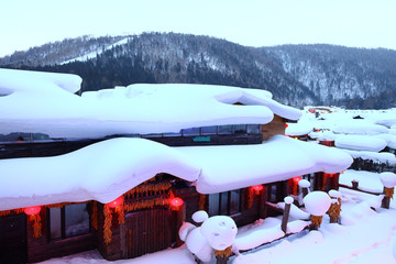 雪乡全景 中国雪乡 雪乡