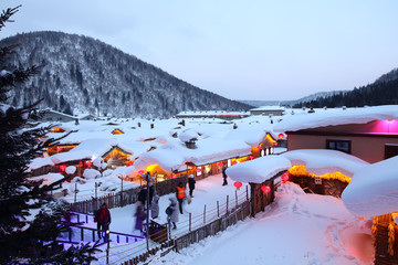 雪乡全景 中国雪乡 雪乡