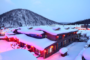 雪乡全景 中国雪乡 雪乡