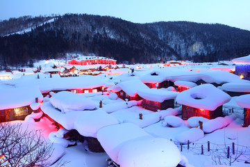 雪乡全景 中国雪乡 雪乡