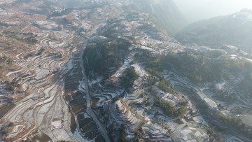 茗岙梯田雪景