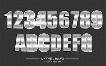 金屬文字樣式
