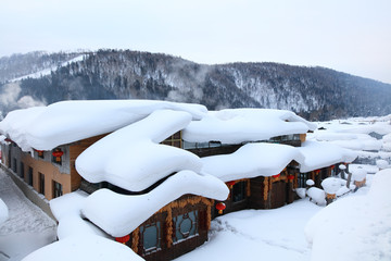 雪乡全景 中国雪乡 雪乡