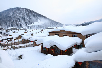 雪乡全景 中国雪乡 雪乡