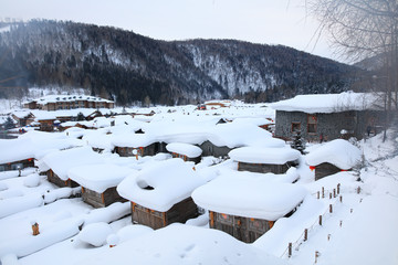 雪乡全景 中国雪乡 雪乡