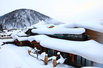 雪乡全景 中国雪乡 雪乡