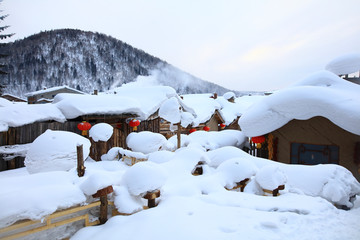 雪乡全景 中国雪乡 雪乡