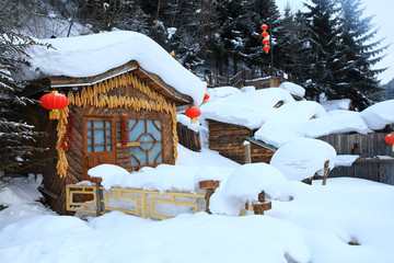 雪乡全景 中国雪乡 雪乡