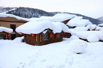 雪乡全景 中国雪乡 雪乡