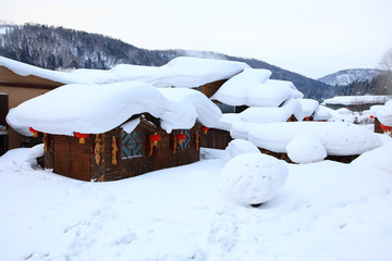 雪乡全景 中国雪乡 雪乡