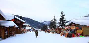 雪乡全景 中国雪乡 雪乡