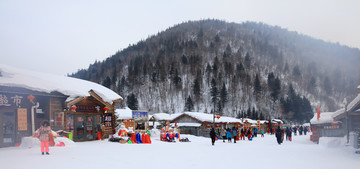 雪乡全景 中国雪乡 雪乡