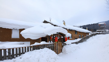 雪乡全景 中国雪乡 雪乡