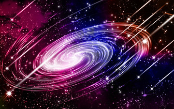 漩渦星空 流星