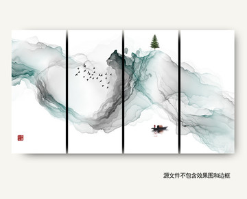 簡(jiǎn)約禪境水墨畫