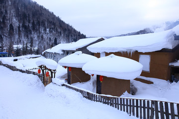 雪乡全景 中国雪乡 雪乡