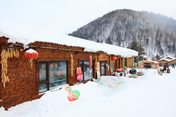 雪乡全景 中国雪乡 雪乡