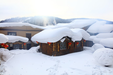 雪乡全景 中国雪乡 雪乡