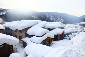 雪乡全景 中国雪乡 雪乡