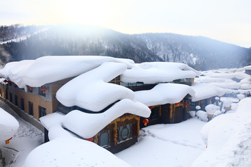 雪乡全景 中国雪乡 雪乡