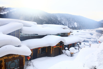 雪乡全景 中国雪乡 雪乡