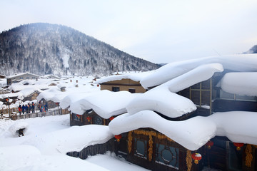 雪乡全景 中国雪乡 雪乡