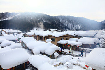 雪乡全景 中国雪乡 雪乡