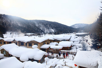 雪乡全景 中国雪乡 雪乡