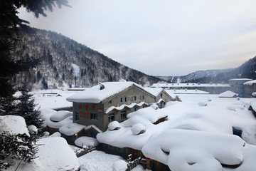 雪乡全景 中国雪乡 雪乡