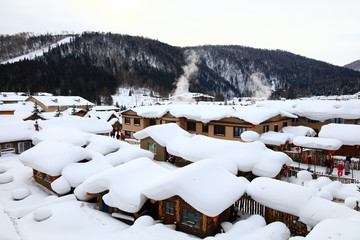 雪乡全景 中国雪乡 雪乡