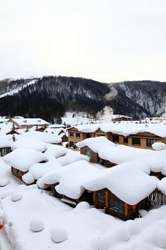 雪乡全景 中国雪乡 雪乡