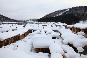 雪乡全景 中国雪乡 雪乡