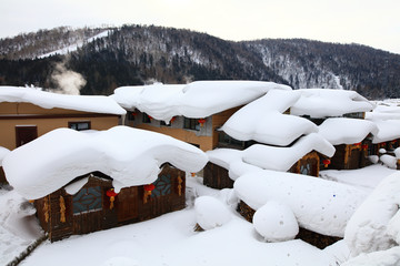 雪乡全景 中国雪乡 雪乡