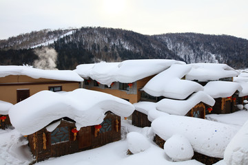 雪乡全景 中国雪乡 雪乡