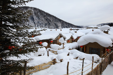 雪乡全景 中国雪乡 雪乡