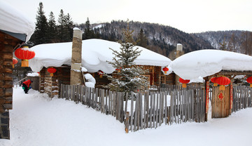 雪乡全景 中国雪乡 雪乡