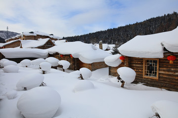 雪乡全景 中国雪乡 雪乡