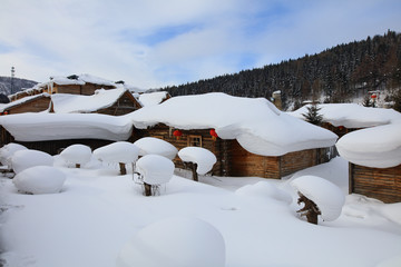 雪乡全景 中国雪乡 雪乡