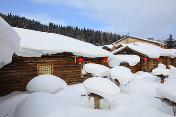 雪乡全景 中国雪乡 雪乡