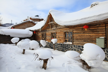 雪乡全景 中国雪乡 雪乡