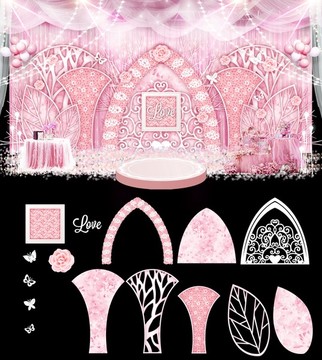 粉色婚禮 浪漫婚禮留影區(qū)
