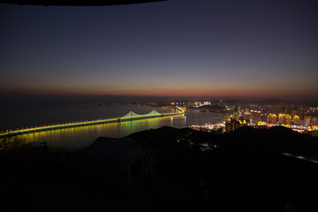 大连星海湾跨海大桥夜景